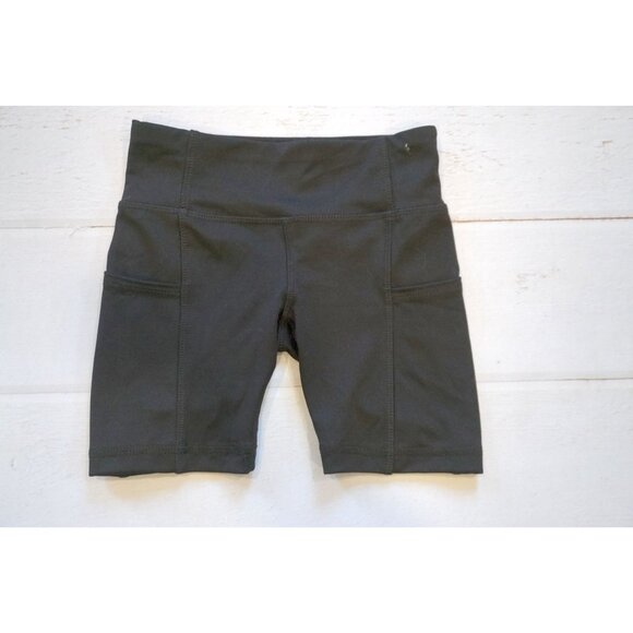 Athletic Works Girls Black Biker Shorts - Size XS (4/5) - Picture 2 of 4